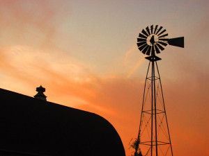 Windmill Sunset